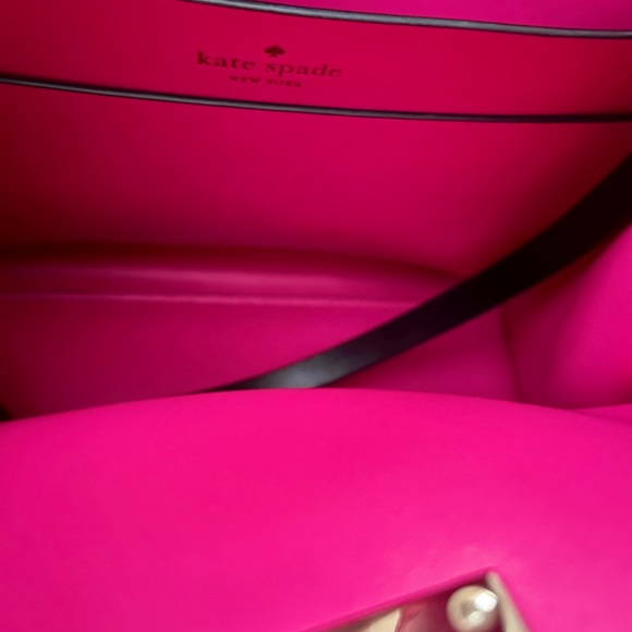 Kate Spade Arbour Hill Kyra Black Pink Leather Handbag - Picture 8 of 10